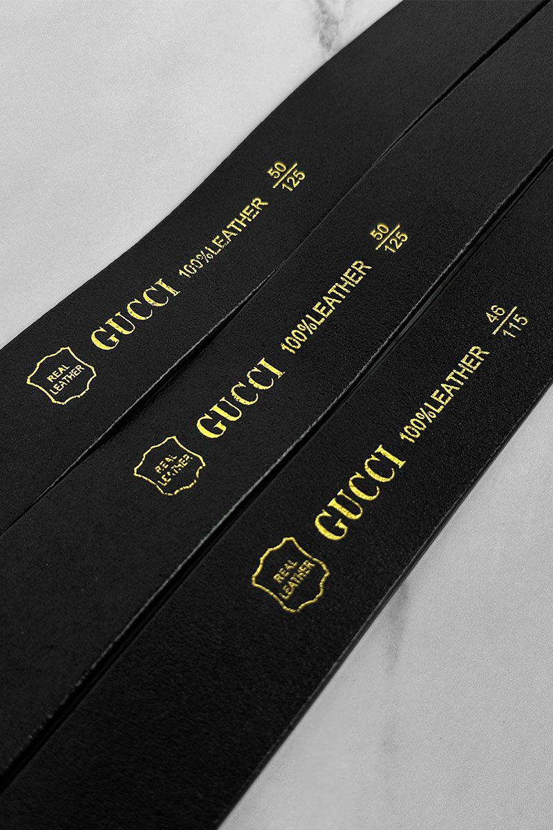 Gucci Мужской кожаный ремень Double G чёрного цвета