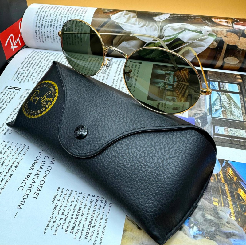 Ray Ban Солнцезащитные очки Oval Metal - Green