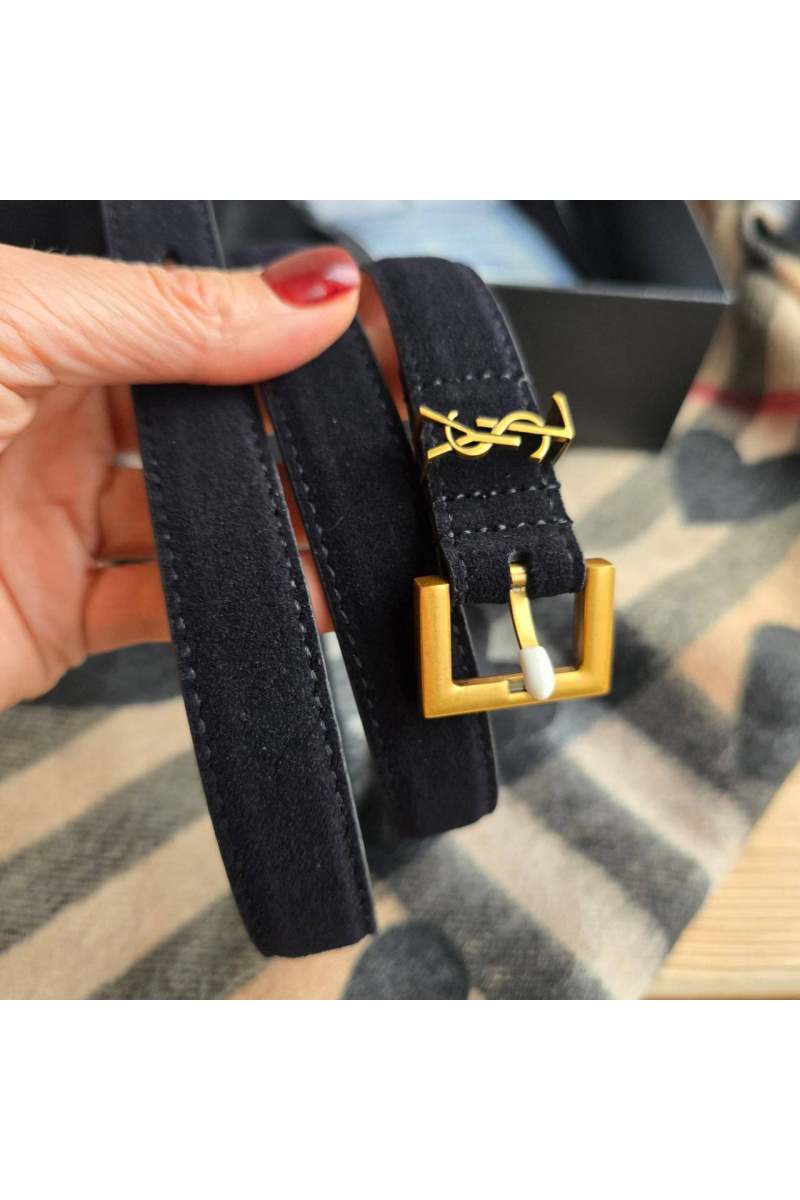 Yves Saint Laurent Замшевый ремень 