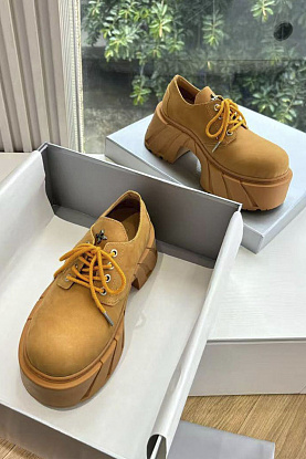 Женские замшевые ботинки на платформе SMFK premium