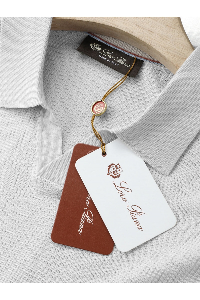 Loro Piana Мужское поло белого цвета premium