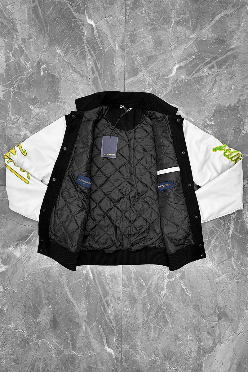 Lоuis Vuittоn Мужской чёрный бомбер Varsity Blouson multi-patch
