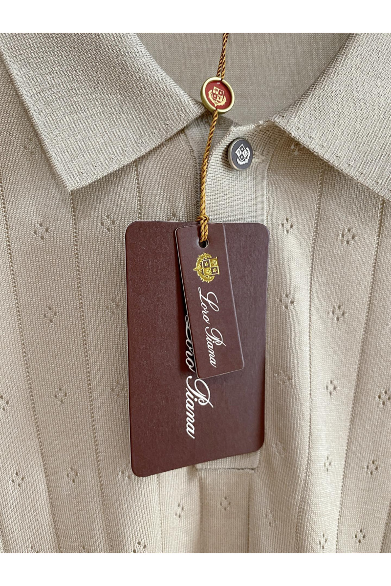 Loro Piana Мужское серое поло premium