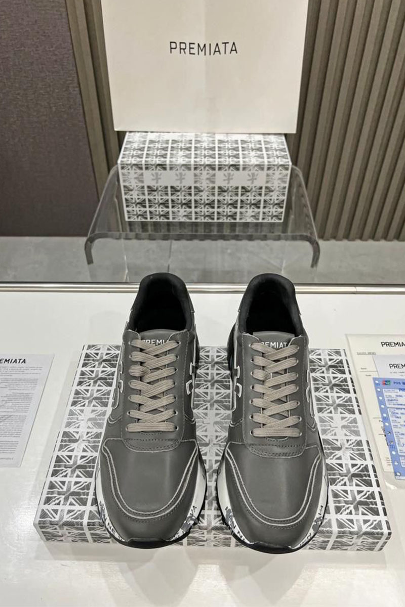 Premiata Кожаные кроссовки Mick - Grey