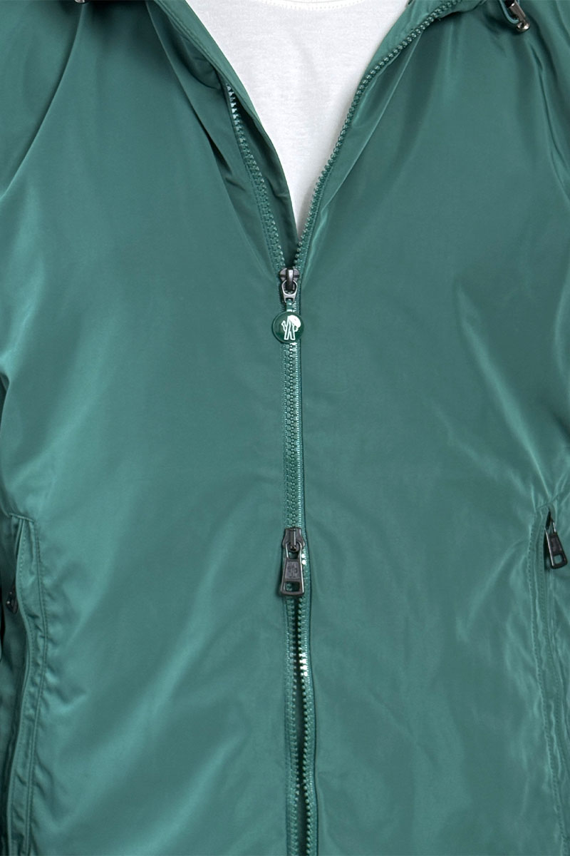 Moncler Мужская зелёная ветровка Fetuque