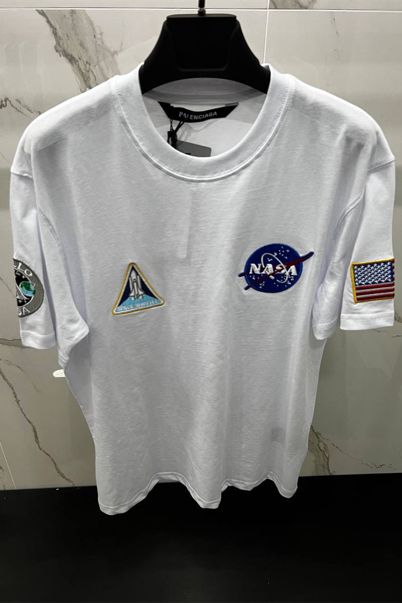 Balenciaga Белая оверсайз футболка NASA