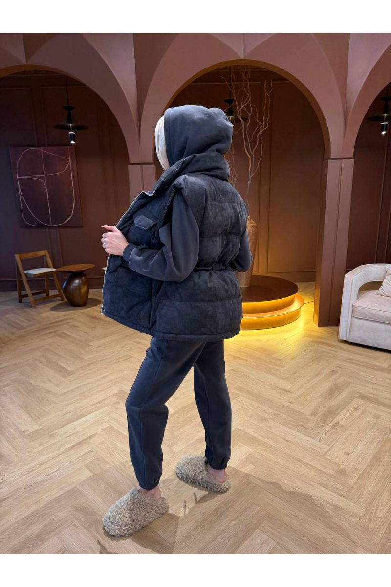 Loro Piana Женский костюм тройка на флисе premium - Grey