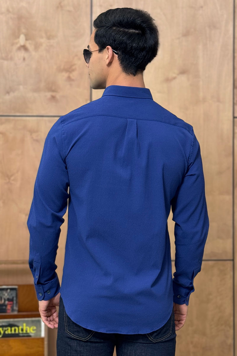 Etro Мужская синяя рубашка Pegasus logo