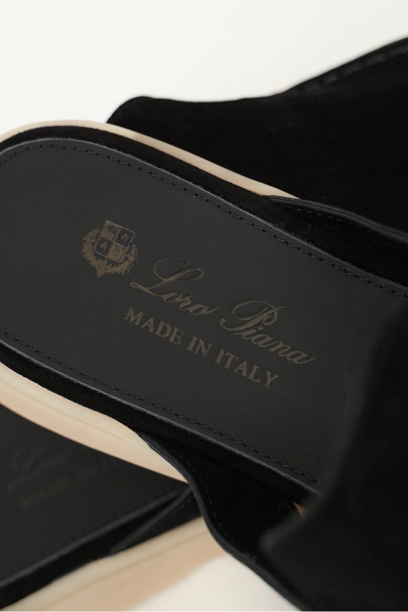 Loro Piana Мужские замшевые лоферы-сабо
