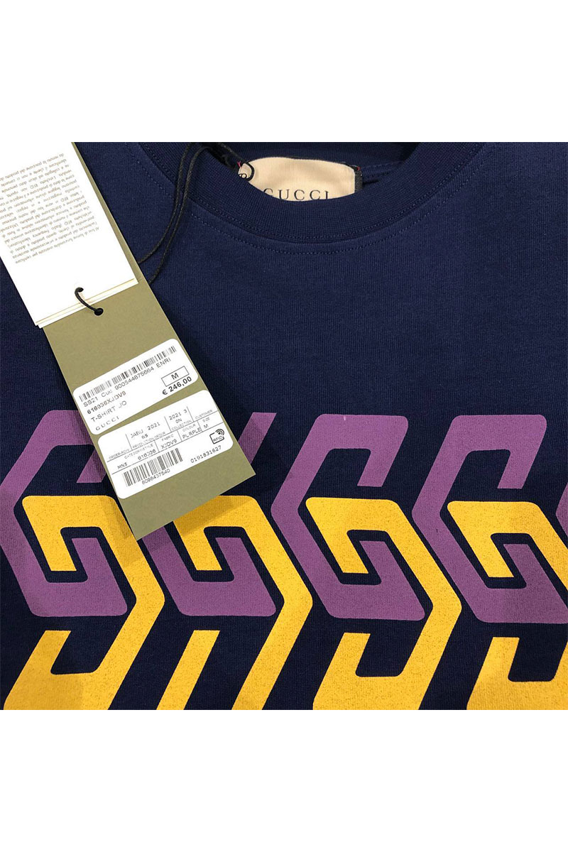Gucci Белая оверсайз футболка mirror-logo