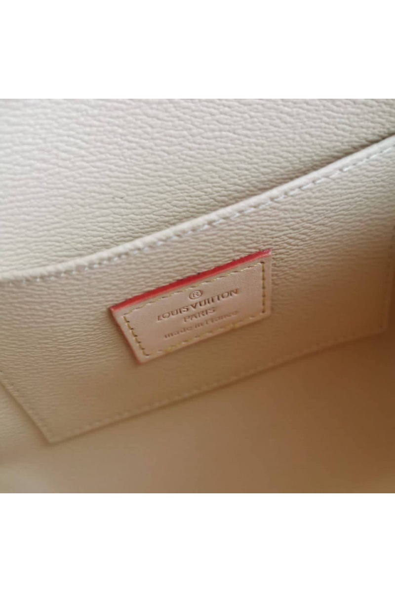 Lоuis Vuittоn Кожаная косметичка Pouch PM Damier Azur Canvas 19x12 см - Black