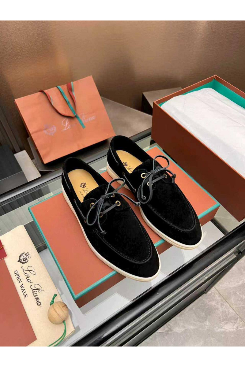 Loro Piana Женские замшевые лоферы premium