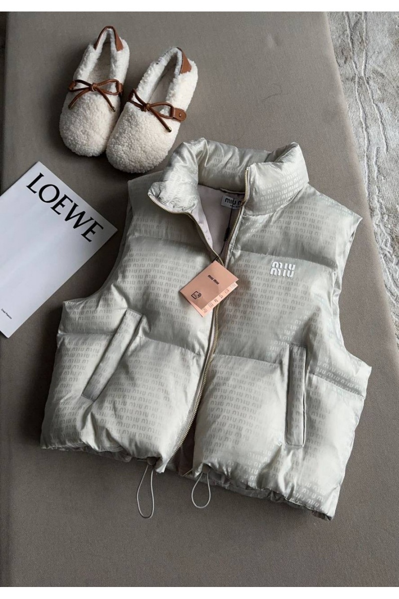 MIU MIU Женский жилет белого цвета