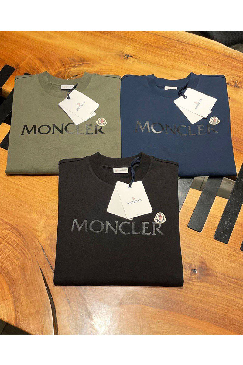 Moncler Мужской тёмно-синий свитшот logo-patch
