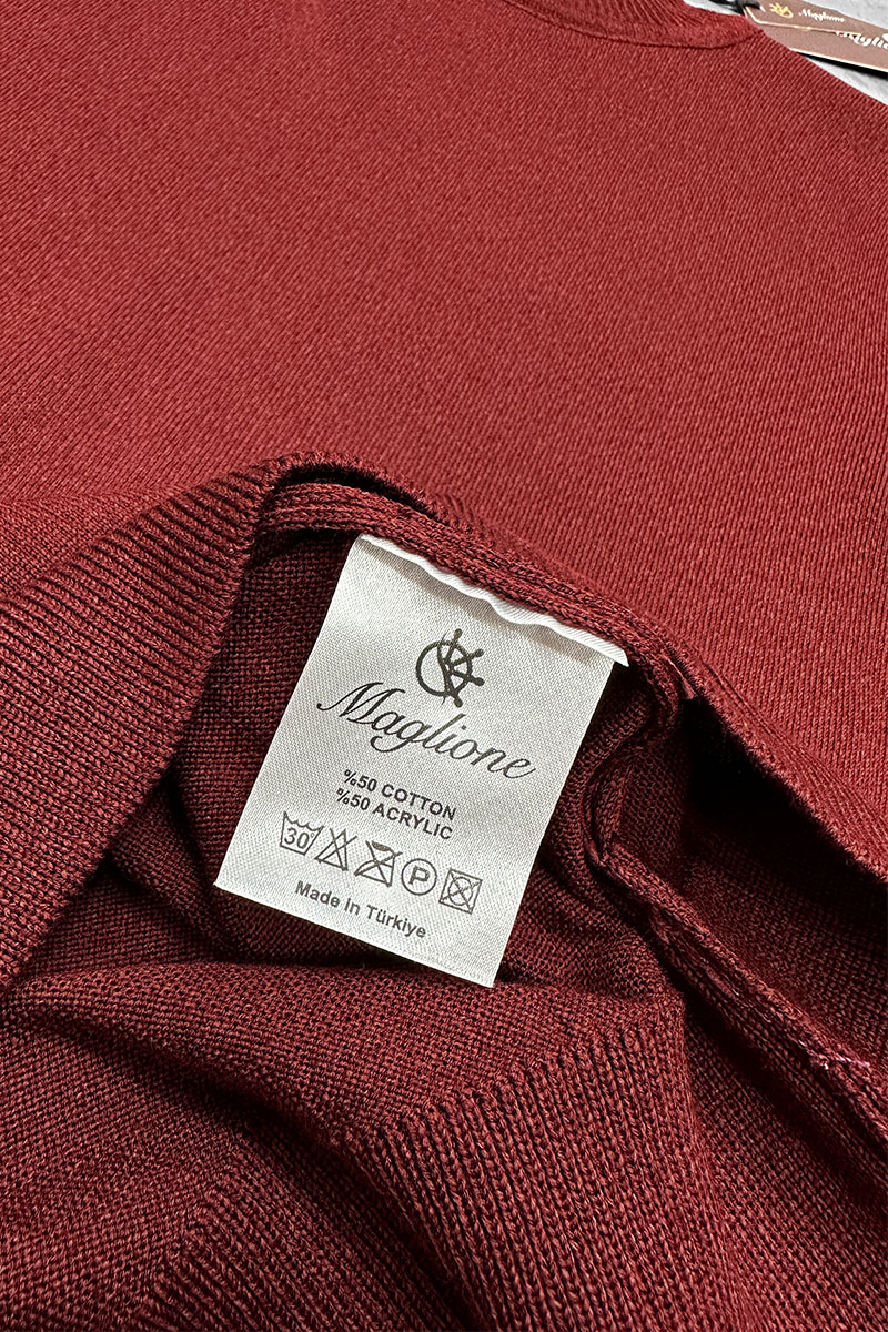 Designer Clothing Мужская бордовая водолазка Maglione
