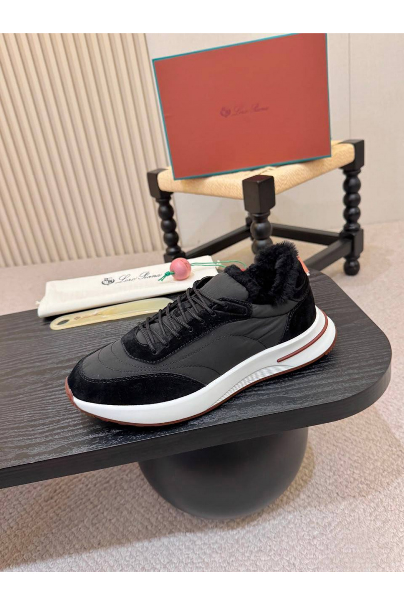 Loro Piana Кроссовки с мехом Week End Walk Evo premium