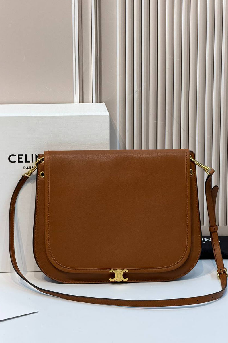 Celine Кожаная сумка Soft Triomphe Besace premium 34x25x13 см