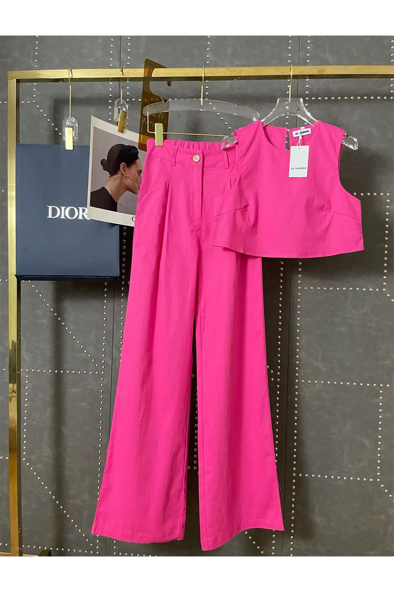 Designer Clothing Женский розовый костюм Jil Sander