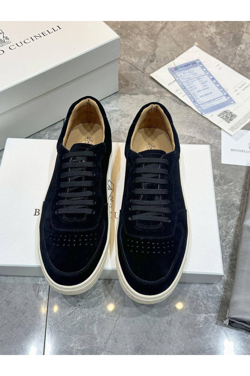 Designer Мужские замшевые кроссовки - Black