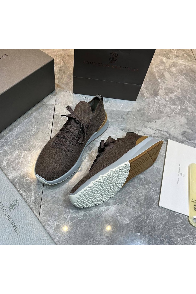 Designer Мужские кроссовки knitted - Brown