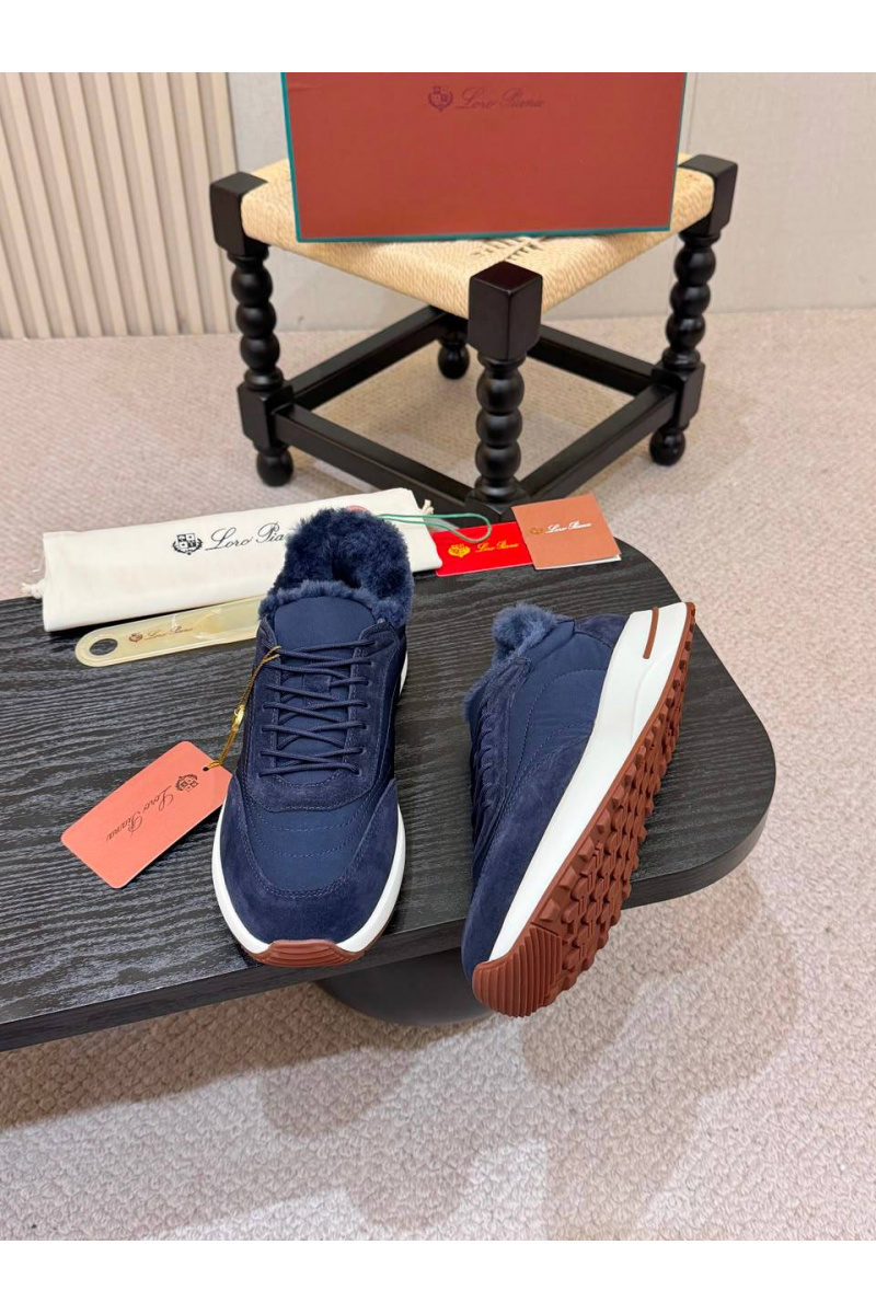 Loro Piana Кроссовки с мехом Week End Walk Evo premium