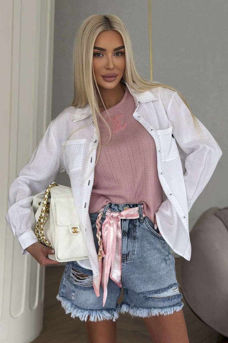 Polo Ralph Lauren Женская белая рубашка premium