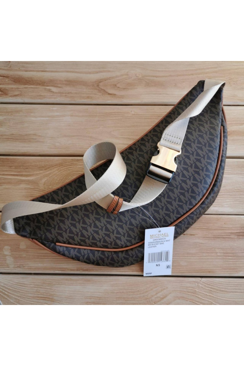 Michael Kors Женская кожаная сумка Kenly Small Crossbody 33x16 см