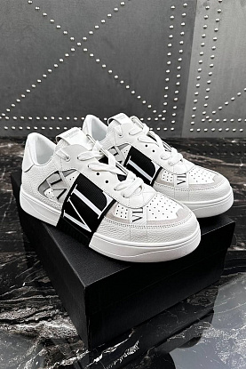 Кожаные кроссовки VL7N low-top - White / Black