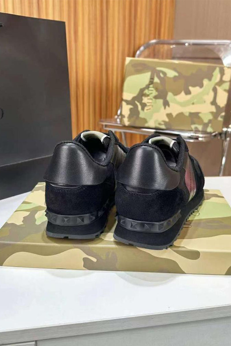 Valentino Комбинированные кроссовки Rockrunner - Black