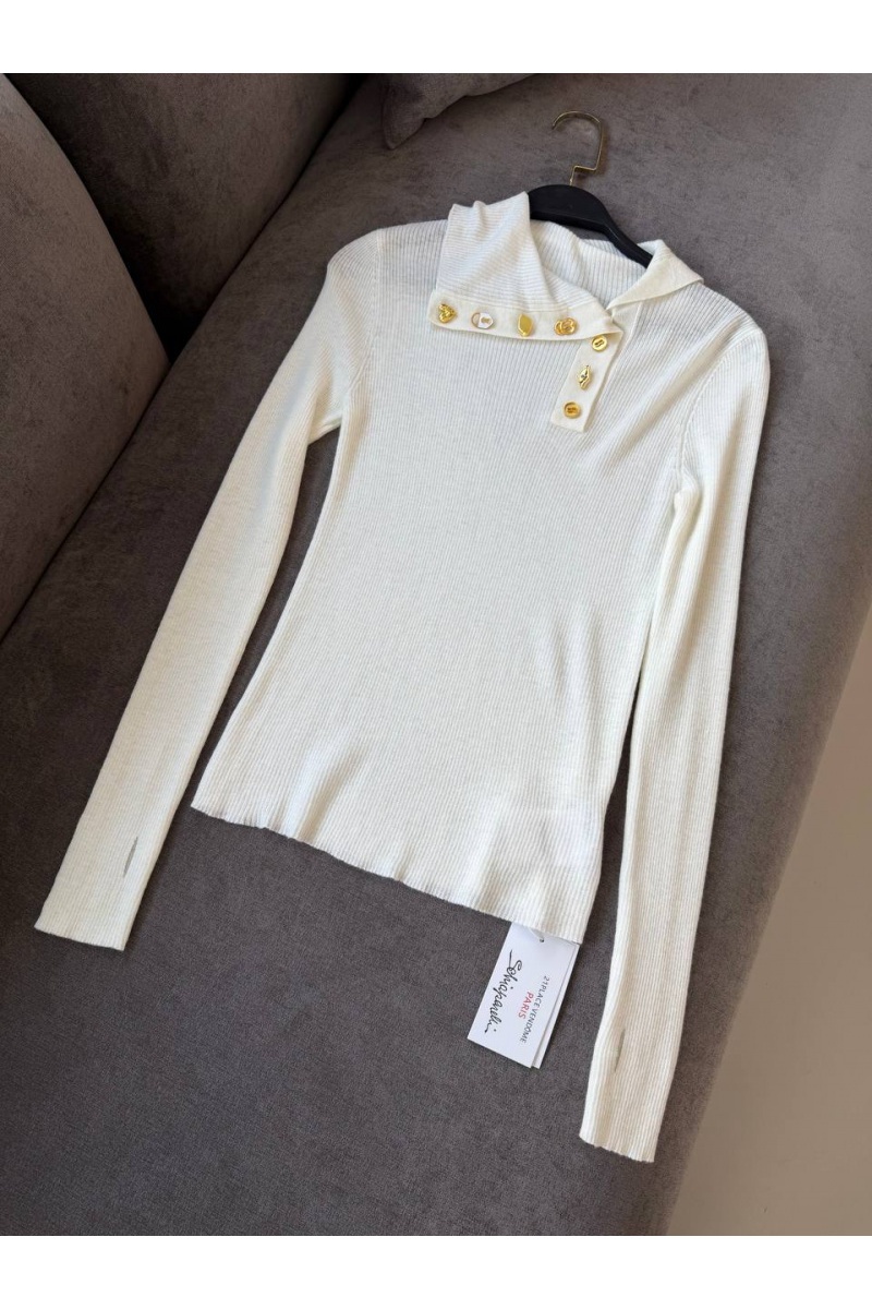 Schiaparelli Женский трикотажный лонгслив premium - White