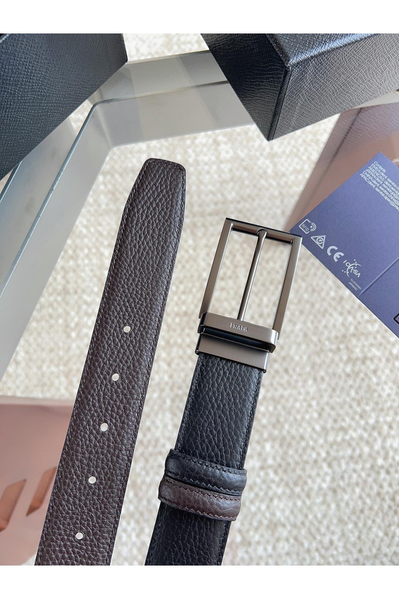 Prada Двусторонний кожаный ремень premium