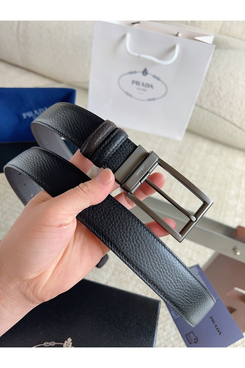Prada Двусторонний кожаный ремень premium