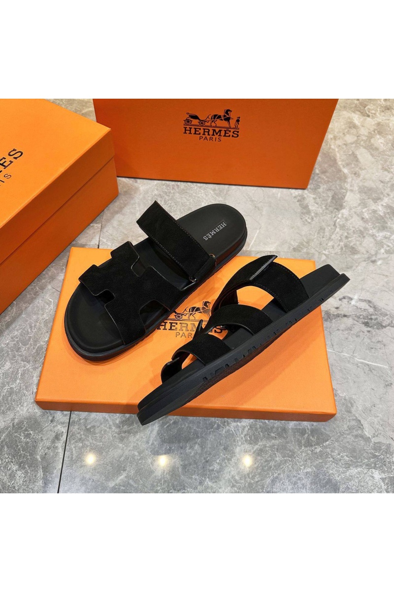 Hermes Замшевые шлёпанцы Chypre