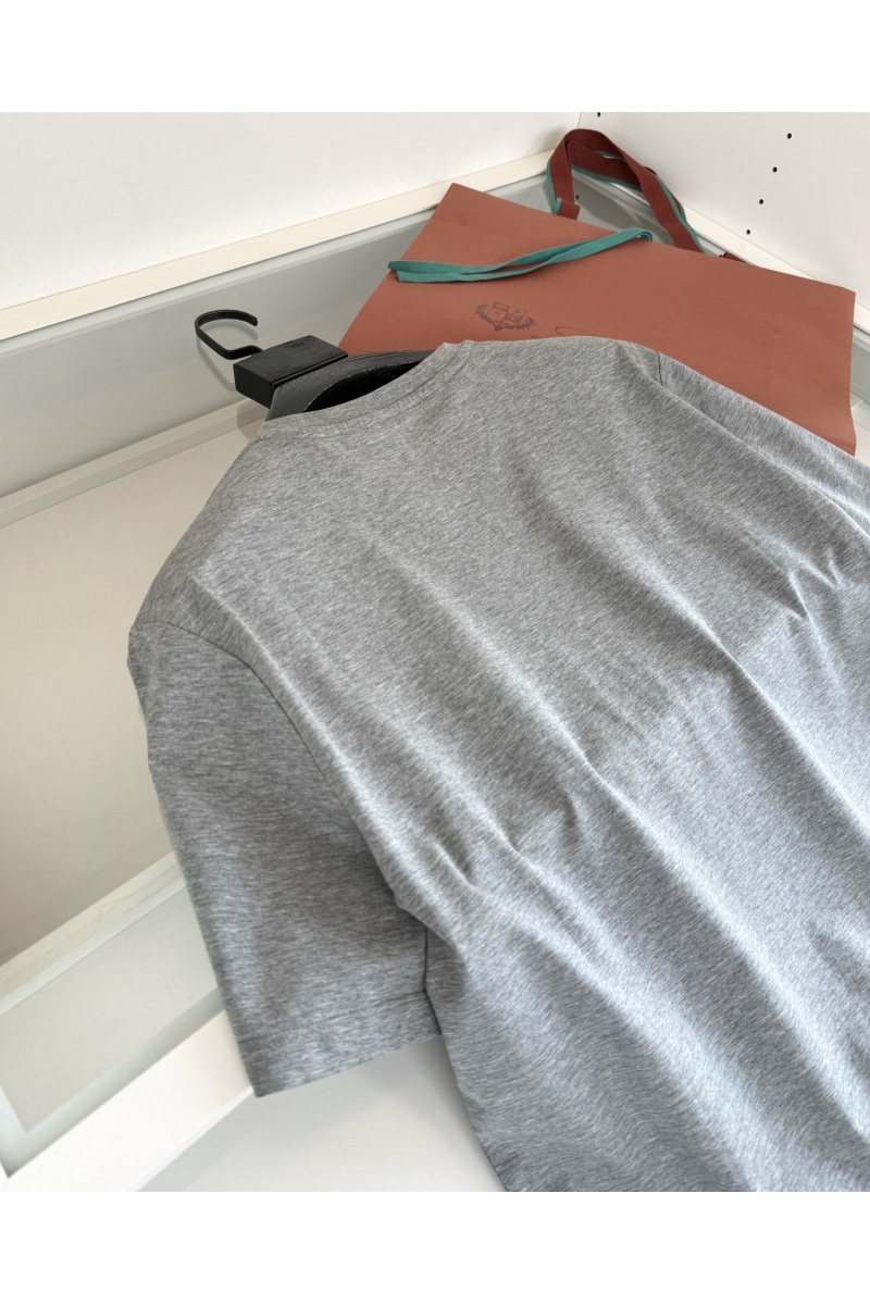 Loro Piana Мужская серая футболка premium