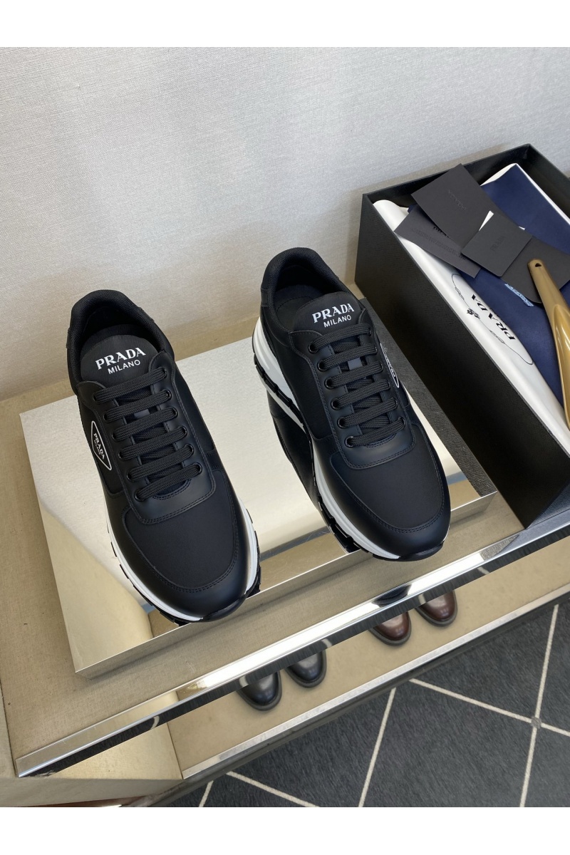 Prada Мужские комбинированные кроссовки 