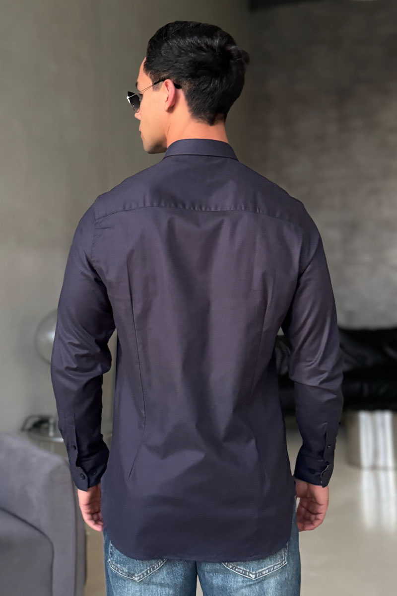 Burberry Мужская рубашка logo-embroidered - Navy