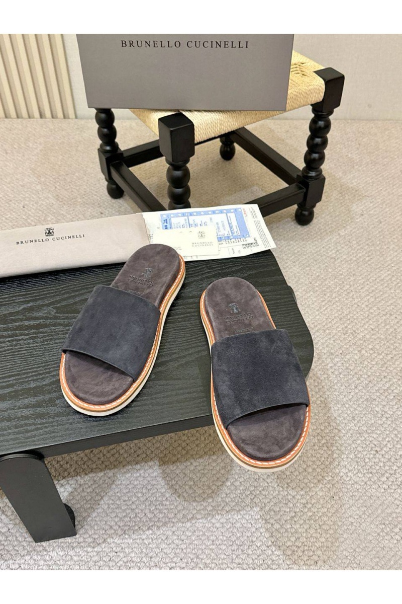 Designer Мужские замшевые шлёпанцы 