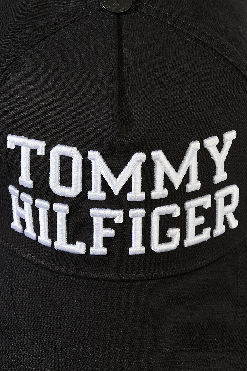 Tommy Hilfiger Мужская чёрная бейсболка logo-embroidered