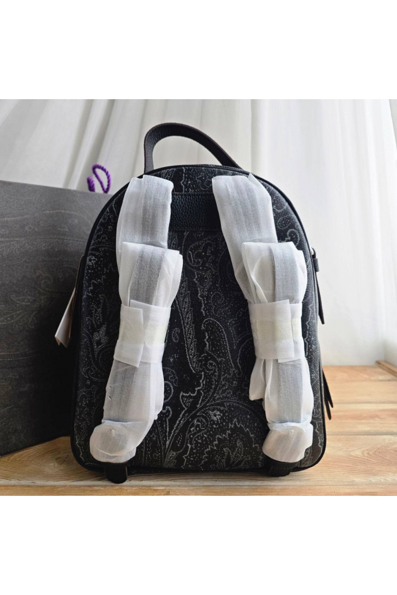 Loewe Кожаный рюкзак с узором плейсли 30x24 см