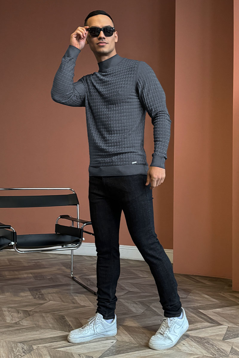 Brioni Мужская водолазка цвета антрацит