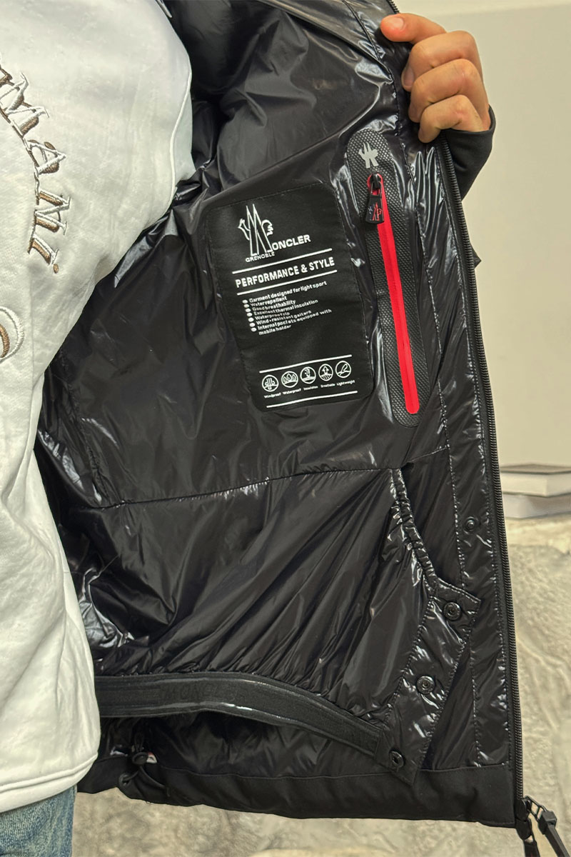 Moncler Мужской чёрный пуховик Grenoble Montgetech