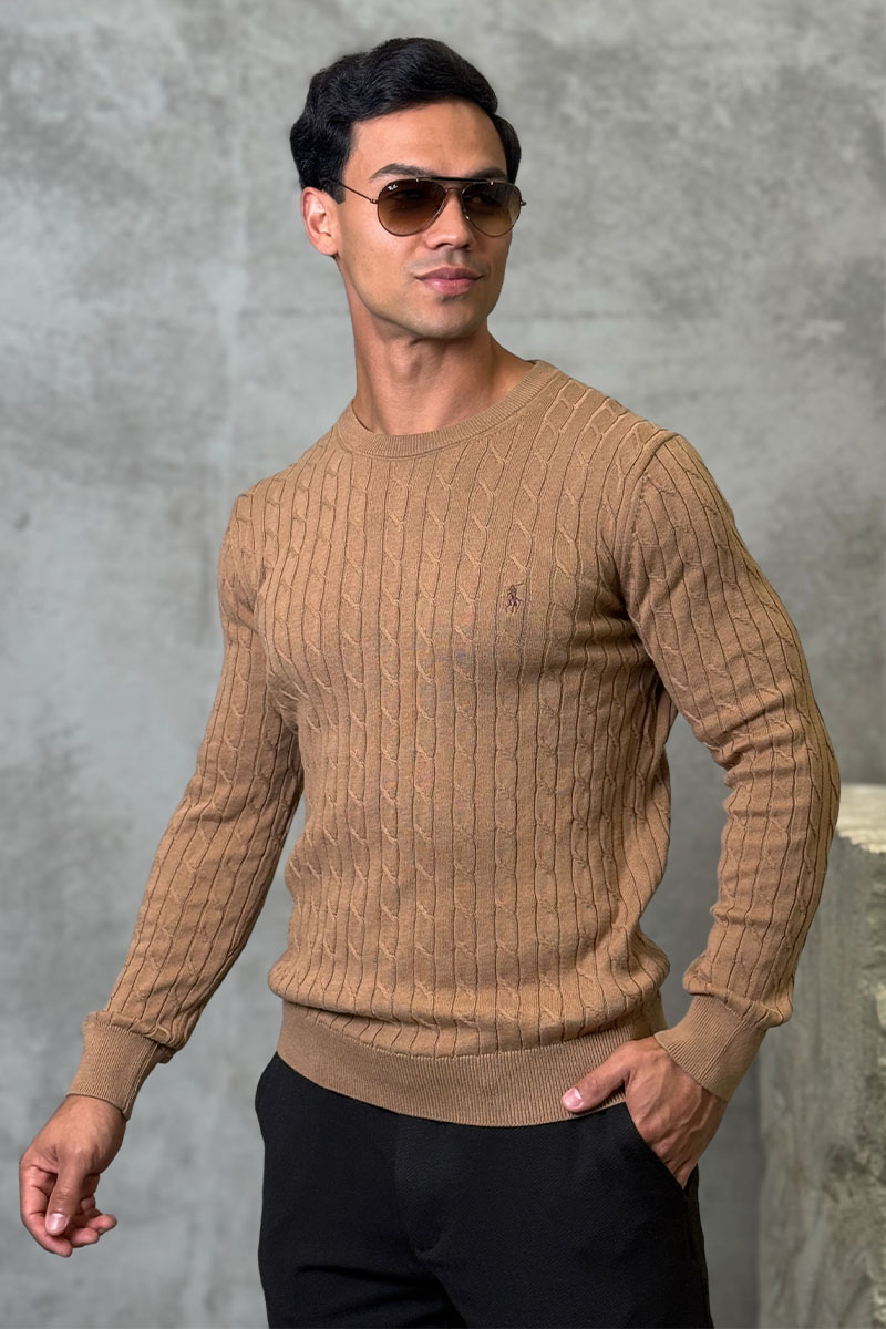 Polo Ralph Lauren Мужской джемпер cable-knit - Brown