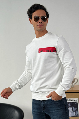 Белый свитшот Dranach chest-tape