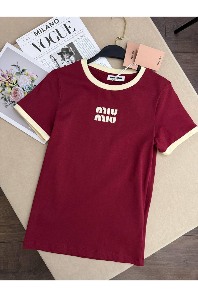 MIU MIU Женская футболка premium - Red