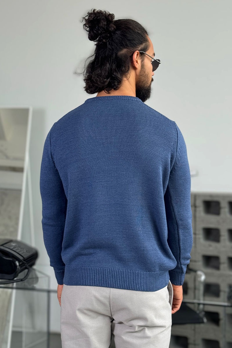 Loro Piana Мужской свитер цвета индиго 