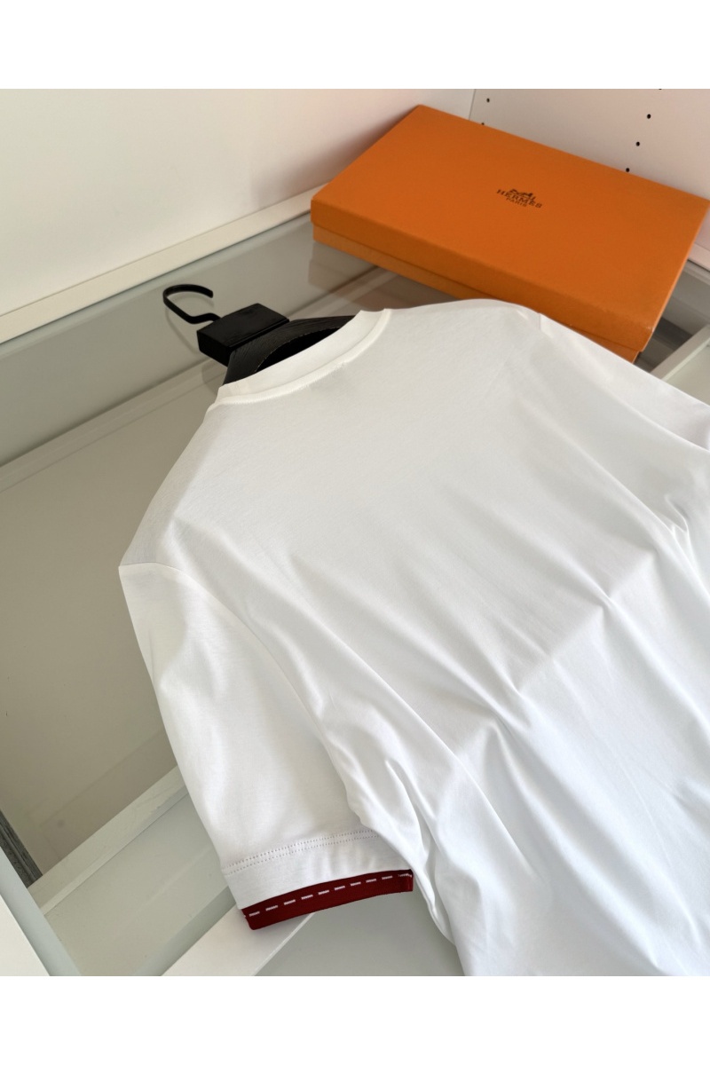 Hermes Мужская белая футболка premium
