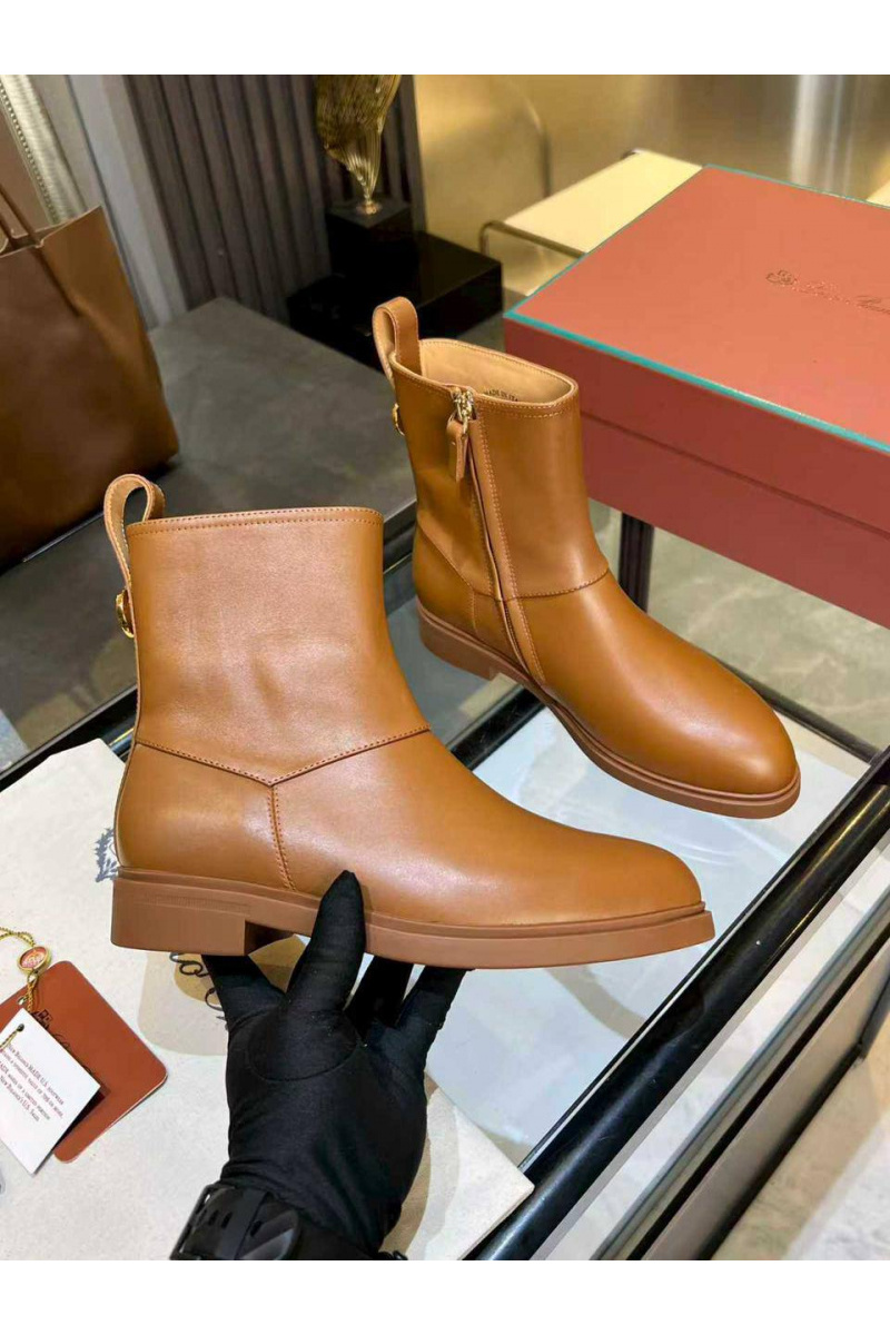 Loro Piana Женские кожаные сапоги premium - Chestnut