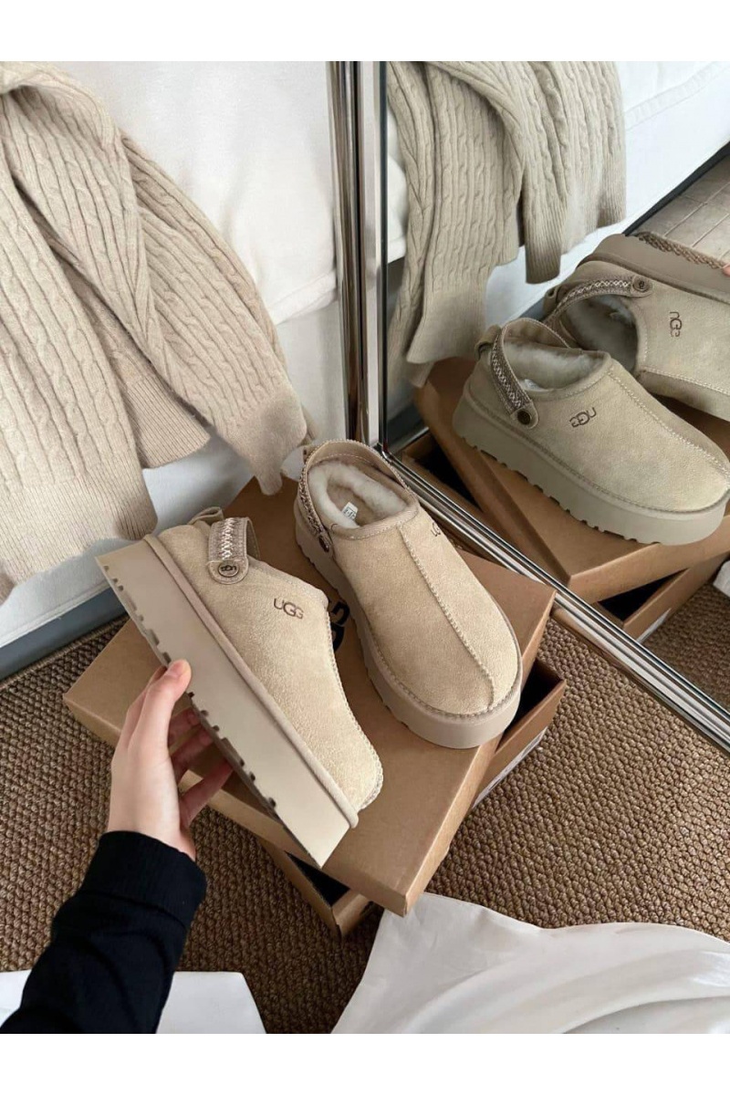 UGG Замшевые женские слиперы с мехом Lanah