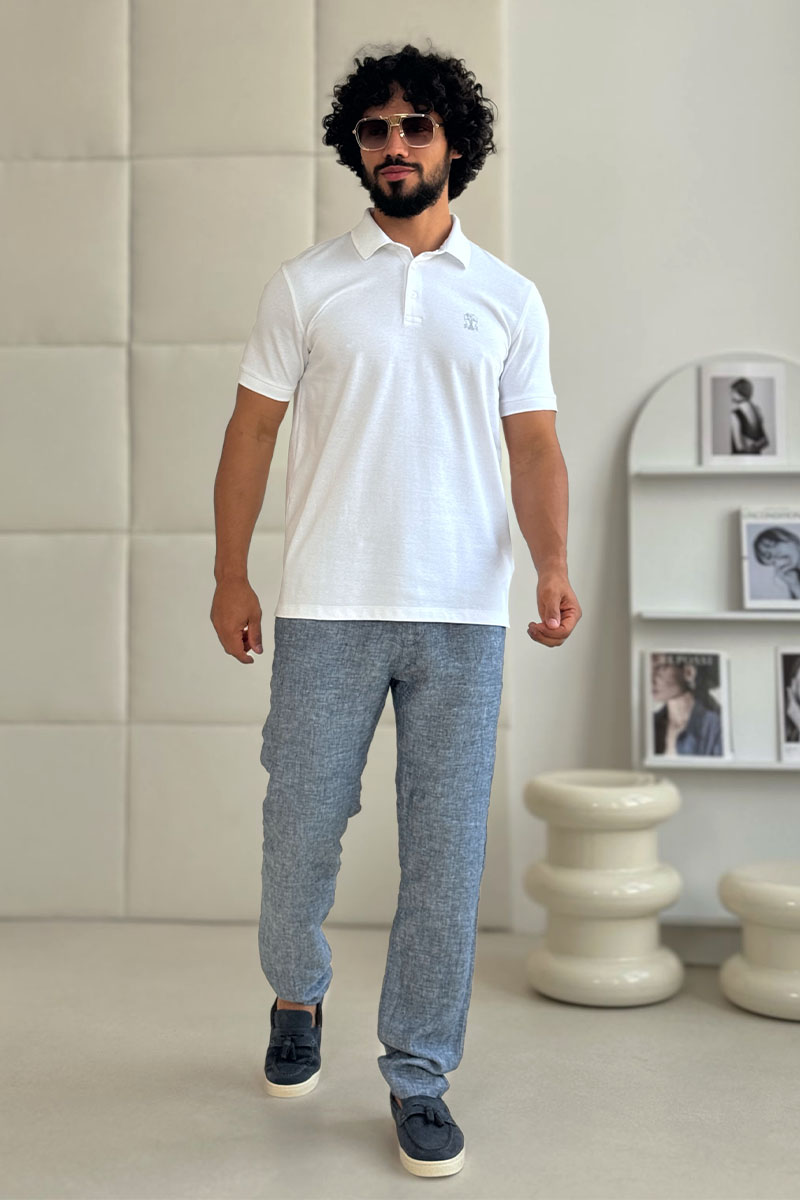 Designer Мужское белое поло 