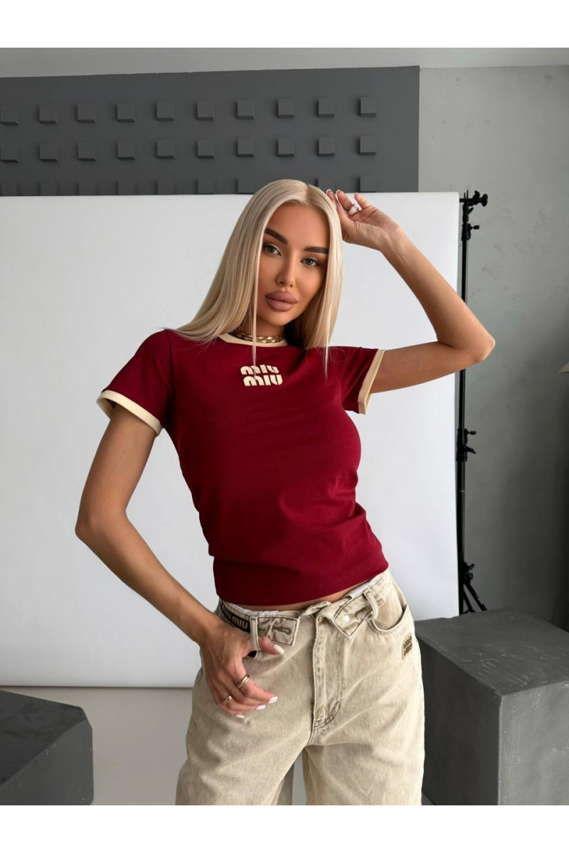 MIU MIU Женская футболка premium - Red